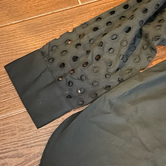 ee:some black button down blouse Size Medium cotton long sleeve shirt oversized - Picture 4 of 12